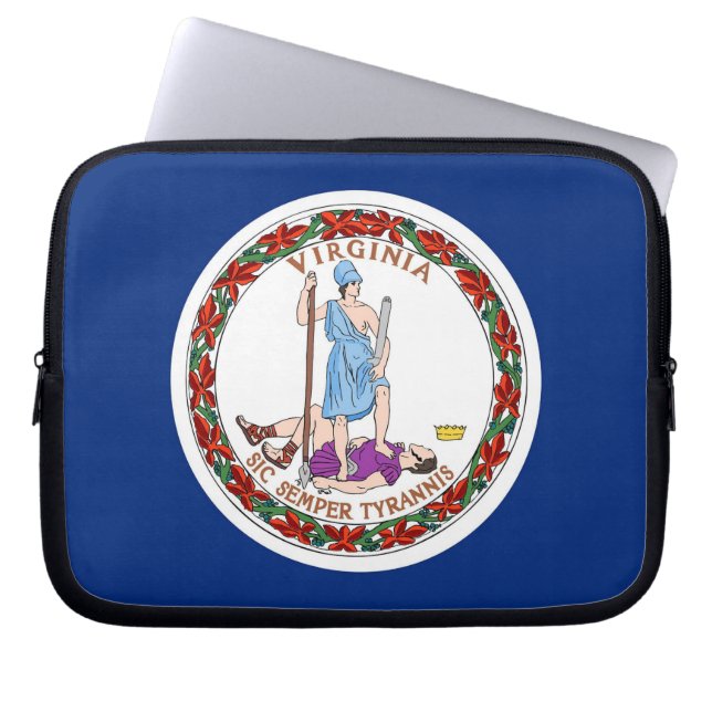 Virginia State Flag Laptop Sleeve (Front)