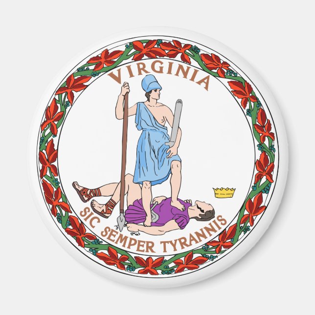 Virginia State Flag Magnet (Front)