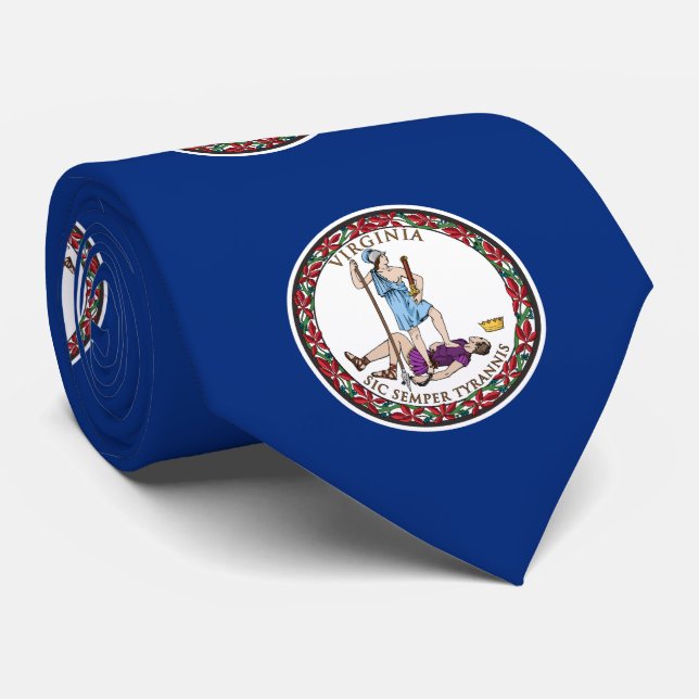 Virginia State Flag Neck Tie (Rolled)
