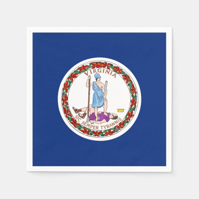 Virginia State Flag Paper Napkins (Front)