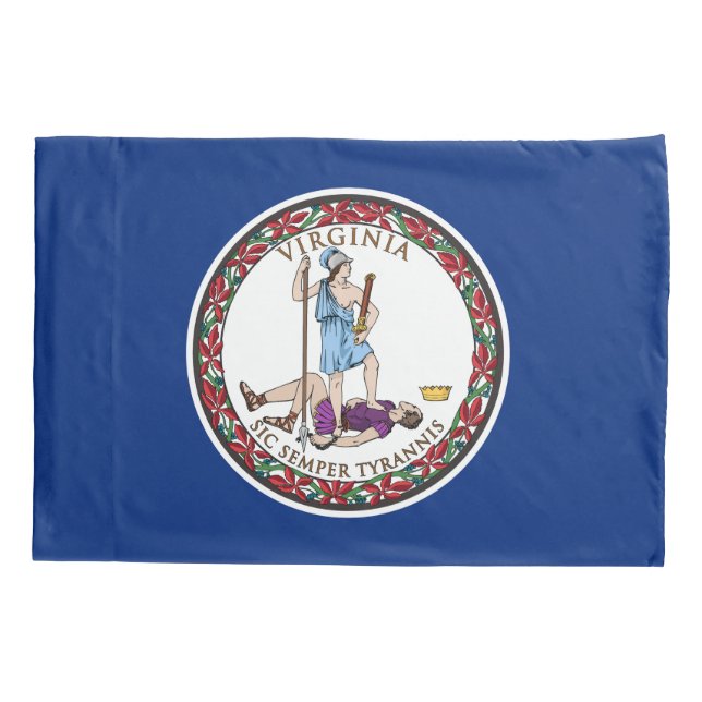 Virginia State Flag Pillow Case (Back)