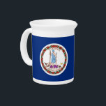 Virginia State Flag Pitcher<br><div class="desc">Pour with pride using our pitcher featuring the flag of Virginia! This elegant pitcher is more than just a drinkware essential; it's a celebration of Virginia’s unique heritage. The iconic Virginia state flag is beautifully displayed on its surface, making this pitcher a standout piece for serving beverages while expressing your...</div>