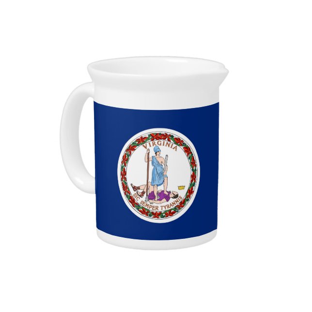 Virginia State Flag Pitcher (Left)