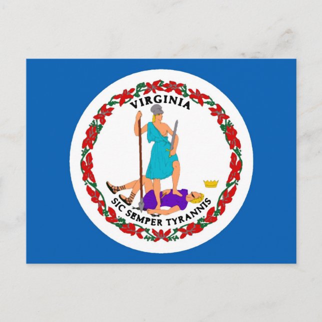 Virginia State Flag Postcard (Front)