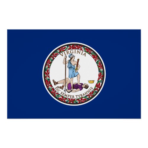 Virginia State Flag Poster
