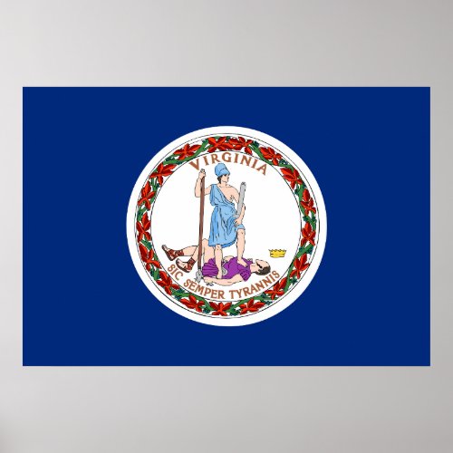 Virginia state flag poster
