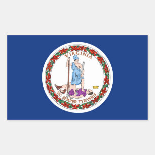 Virginia State flag Rectangular Sticker