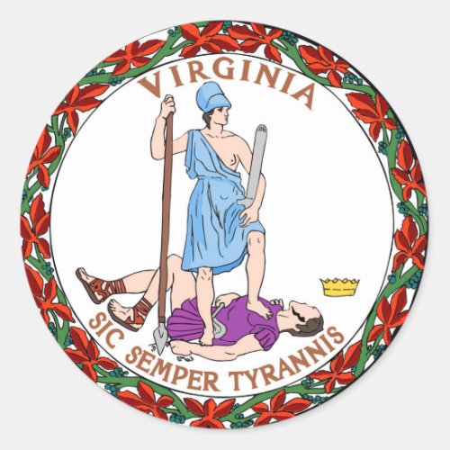 Virginia state flag seal united america country re