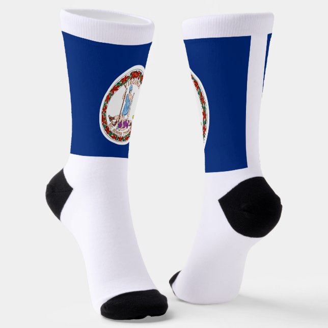 Virginia State flag Socks (Angled)