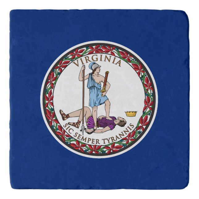 Virginia State Flag Trivet (Front)