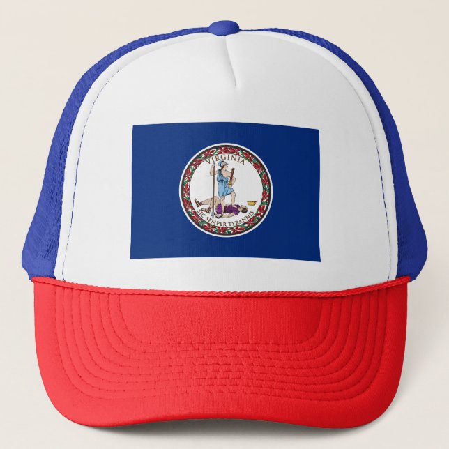 Virginia State Flag Trucker Hat (Front)