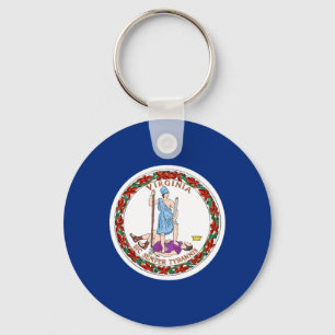 Virginia State Flag USA Keychain