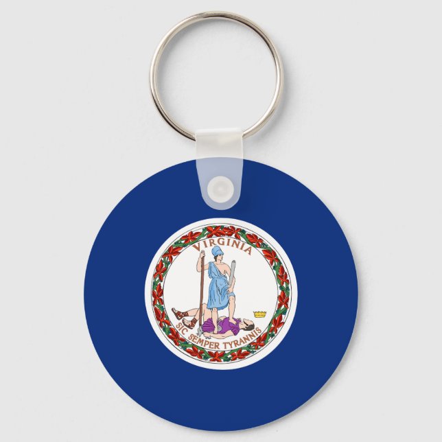 Virginia State Flag USA Keychain (Front)