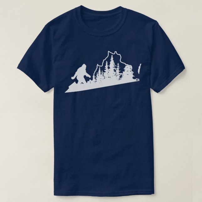 Virginia State Map Gift T-Shirt (Design Front)
