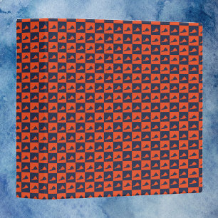 Virginia State Pattern in Retro Orannge and Blue 3 Ring Binder