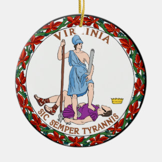 Virginia State Seal Ceramic Ornament