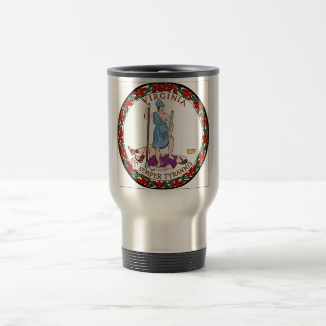 Virginia State Seal Travel Mug (Center)