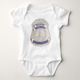 Virginia State Trooper Police Badge Baby Bodysuit