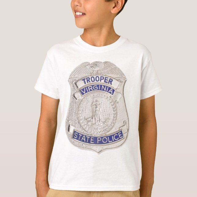 Virginia State Trooper Police Badge T-Shirt (Front)