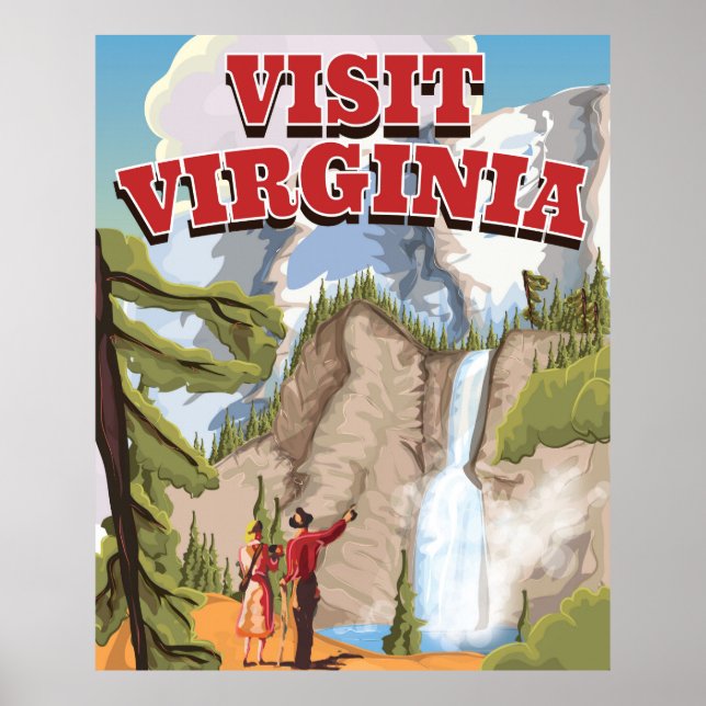 Virginia State vintage travel poster (Front)