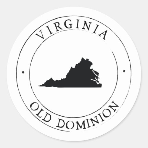 Virginia Sticker Envelope Seal