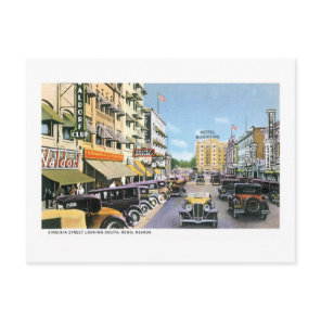 Virginia Street, Reno, Nevada Postcard