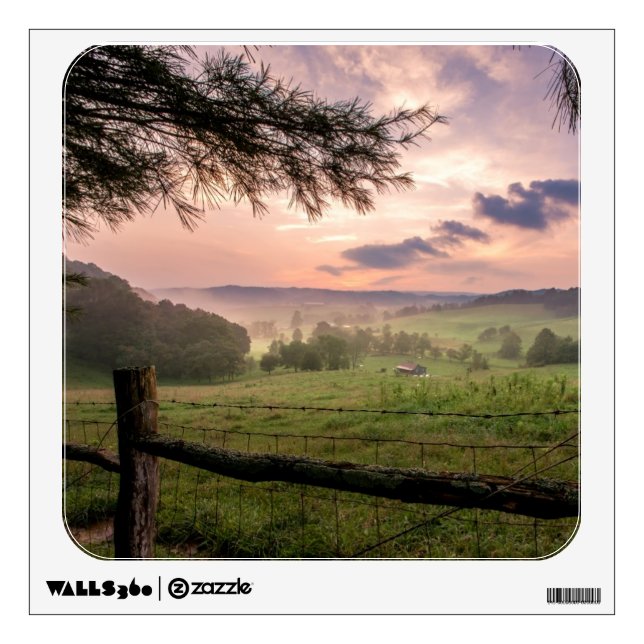 Virginia Sunset Wall Sticker (Front)