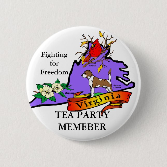 VIRGINIA TEA PARTY BUTTON (Front)