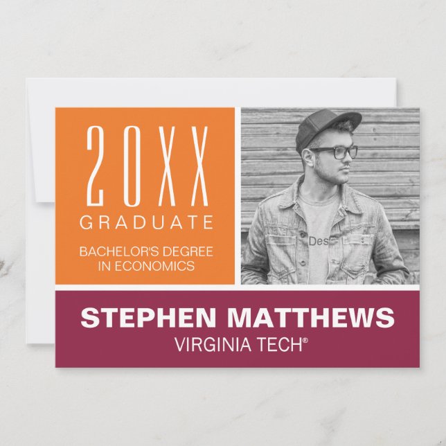 Virginia Tech Graduation Announcement (Front)