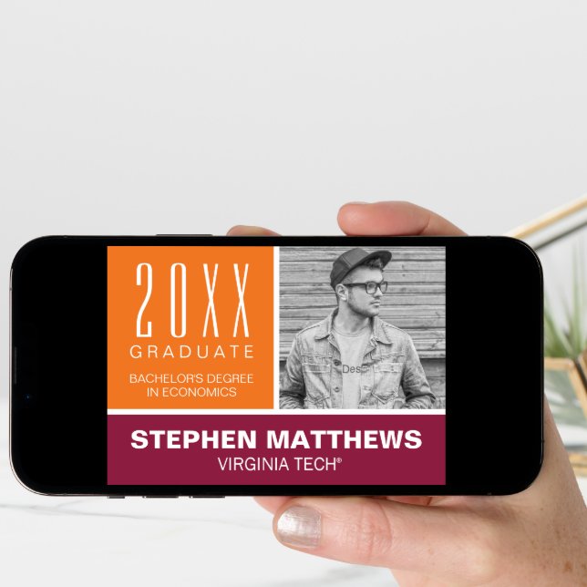 Virginia Tech Graduation Announcement (Front Digital)
