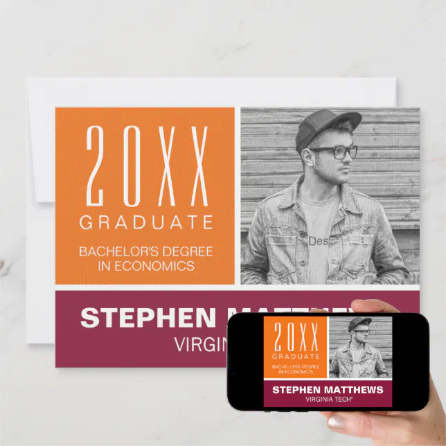 Virginia Tech Graduation Announcement Zazzle