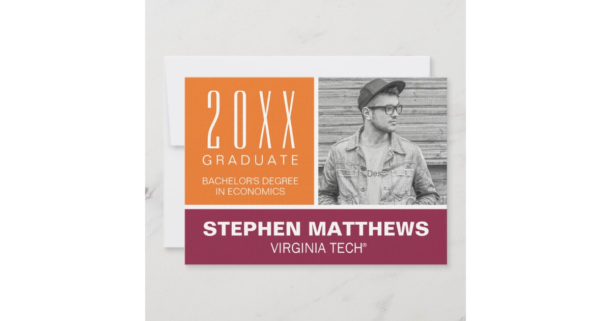 Virginia Tech Graduation Announcement | Zazzle