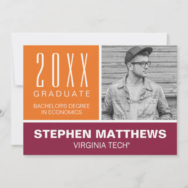Virginia Tech Graduation Announcement Zazzle