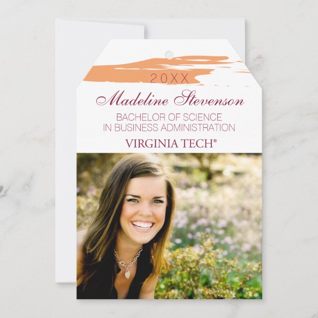 Virginia Tech Graduation Announcement (Front)