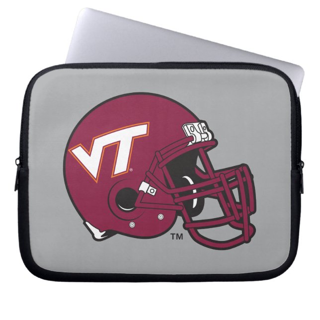 Virginia Tech Helmet Laptop Sleeve (Front)