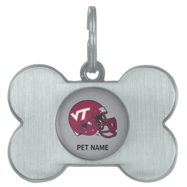 Virginia Tech Helmet Pet Name Tag (Front)