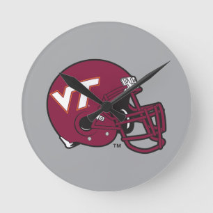 Virginia Tech Helmet Round Clock