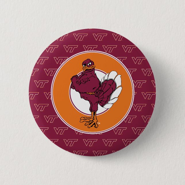 Virginia Tech Hokie Bird Button (Front)
