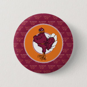 Virginia Tech Hokie Bird Button