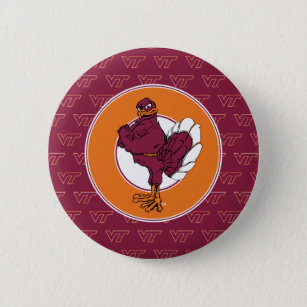 Virginia Tech Hokie Bird Button