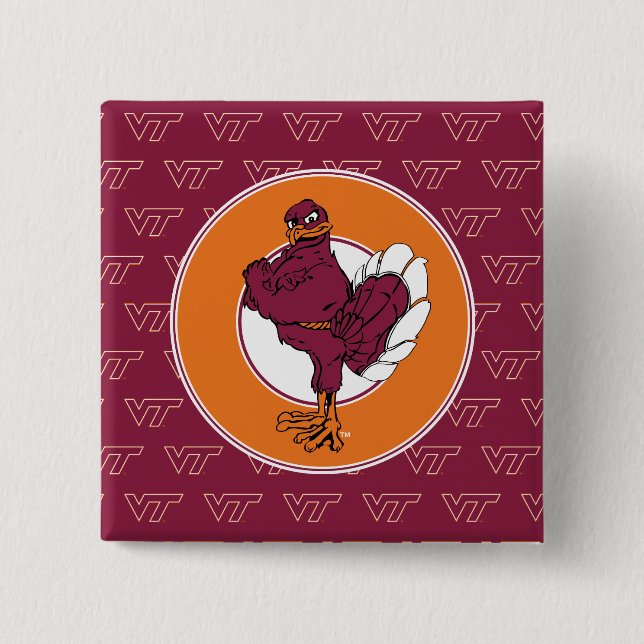 Virginia Tech Hokie Bird Button (Front)