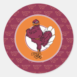 Virginia Tech Hokie Bird Classic Round Sticker