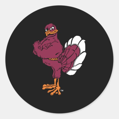 Virginia Tech Hokie Bird Classic Round Sticker