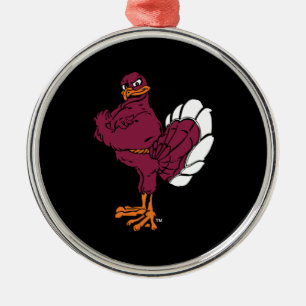 Virginia Tech Hokie Bird Metal Ornament