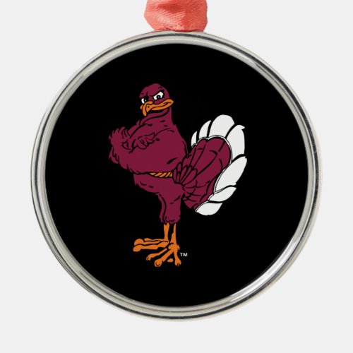 Virginia Tech Hokie Bird Metal Ornament