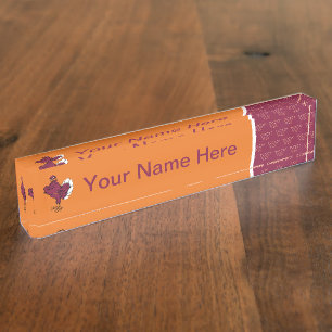 Virginia Tech Hokie Bird Name Plate