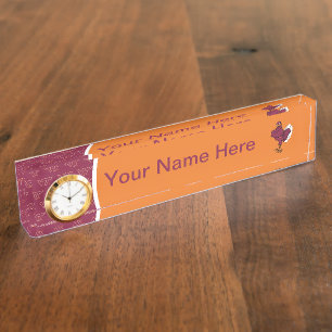 Virginia Tech Hokie Bird Name Plate