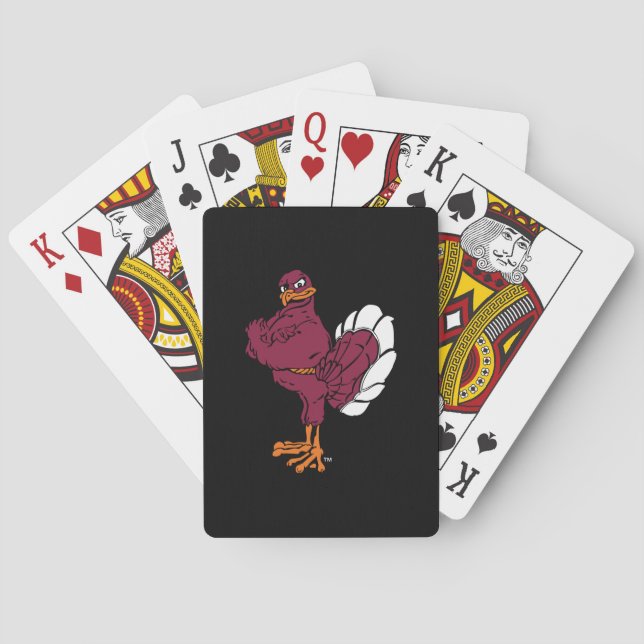 Virginia Tech Hokie Bird Poker Cards (Back)