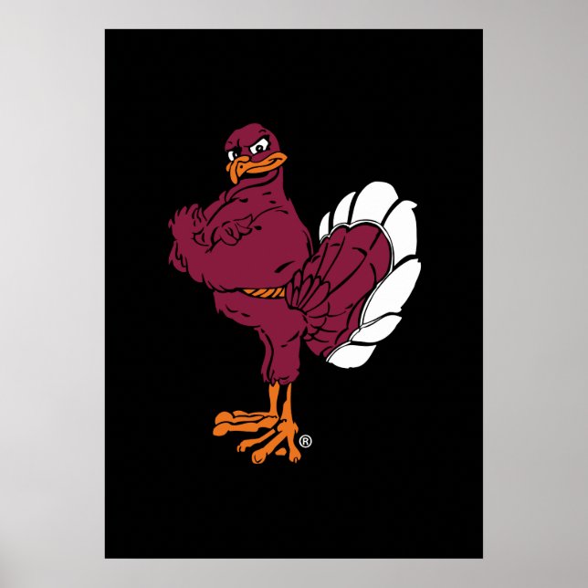 Virginia Tech Hokie Bird Poster (Front)