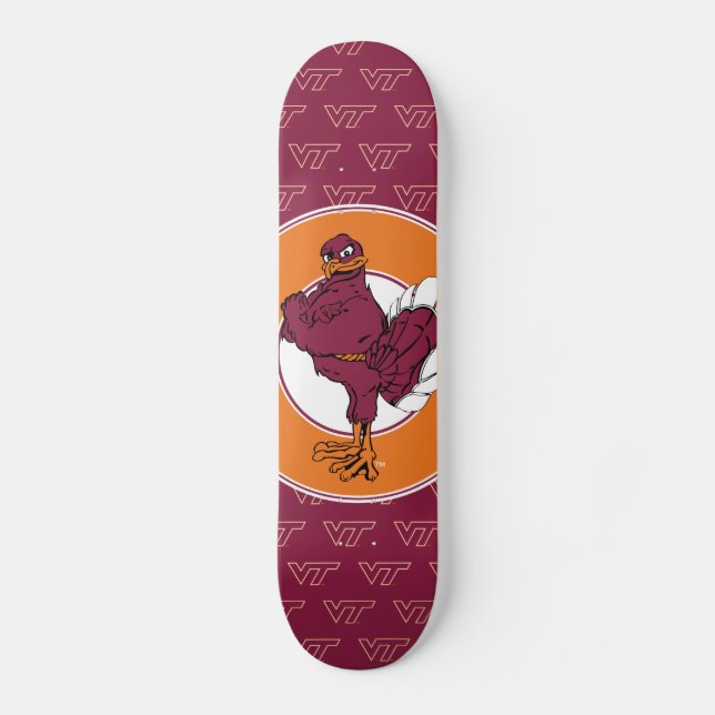 Virginia Tech Hokie Bird Skateboard Deck (Front)